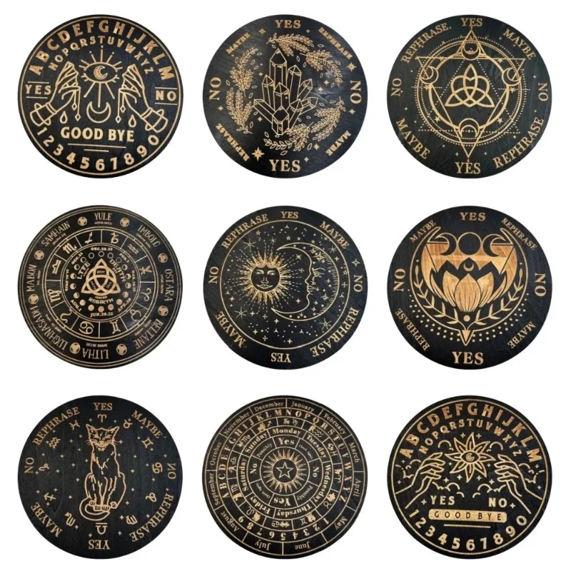 Wood Divination Pendulum Board Array Ornaments Wall Hanging  Wooden Sign Decor for Home Cafe Bar  Man Cave Room Funy Gift Decor