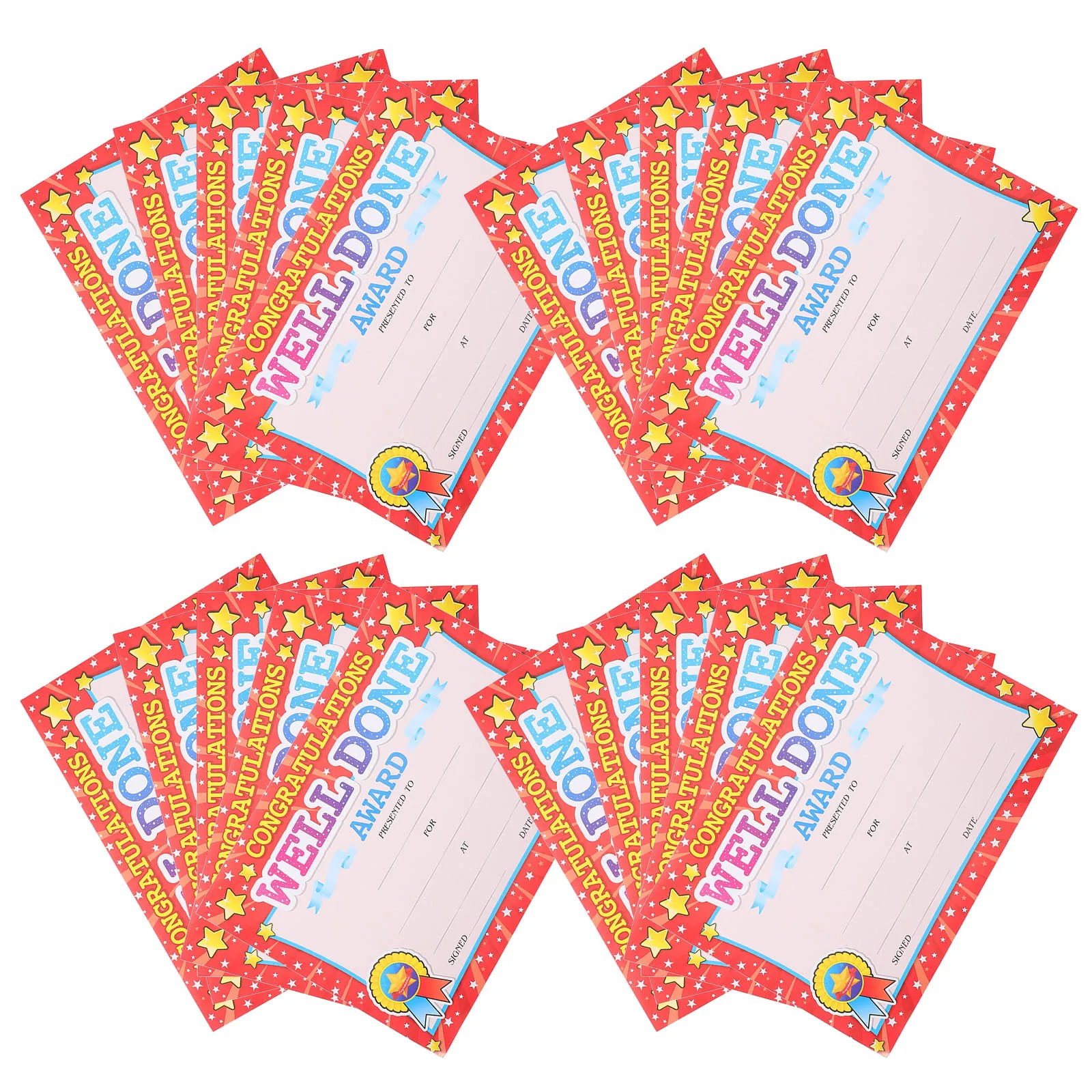 20 قطعة من شهادات رياض الأطفال، جائزة كرتونية جميلة، لوازم تعليمية ورقية، التعرف على الفصول الدراسية، إنجاز الطلاب #1