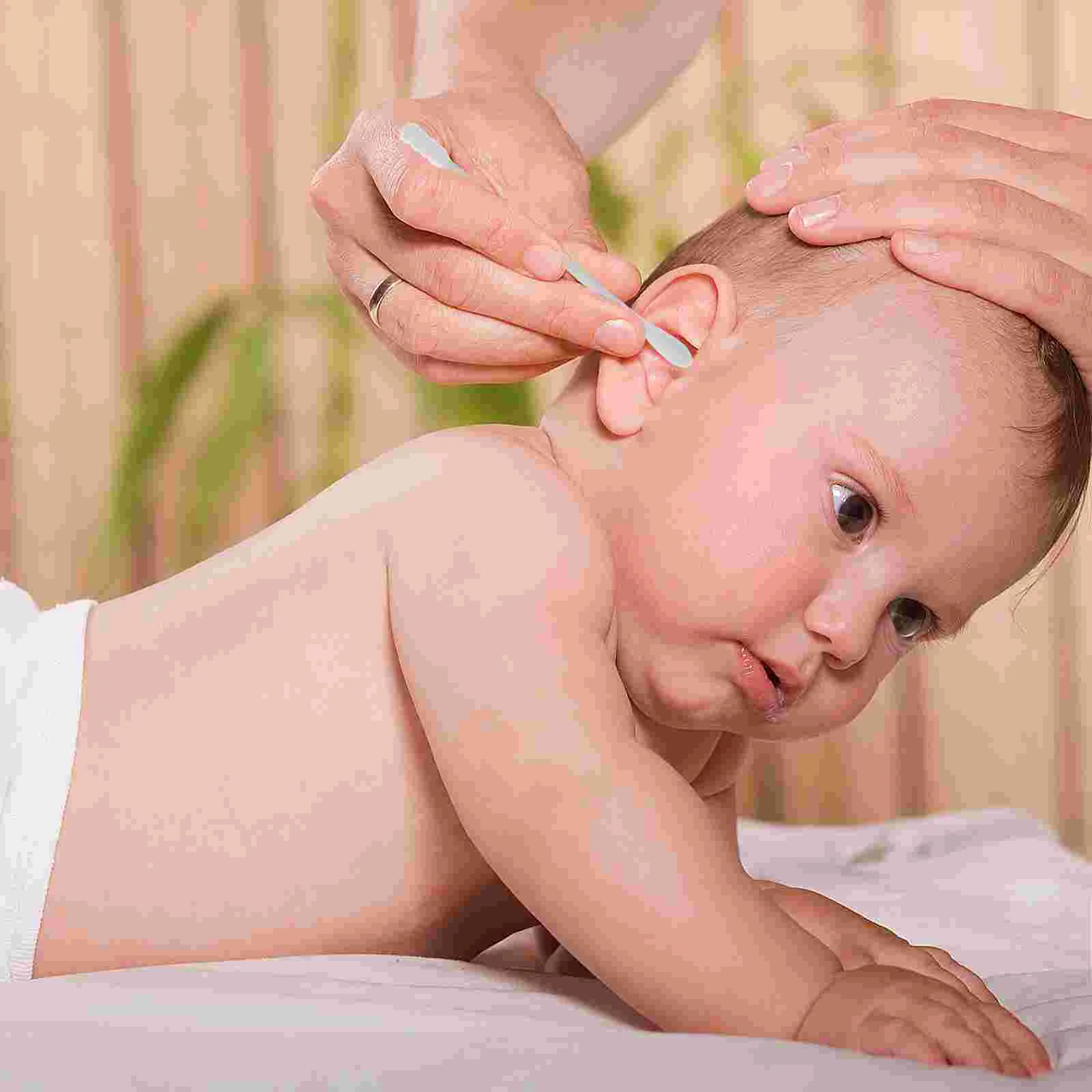 Doppelte Wattestäbchen, Baby-Ohrstöpsel, spezielle Stück, weiß, für Kleinkinder, dünner Kopf, klein