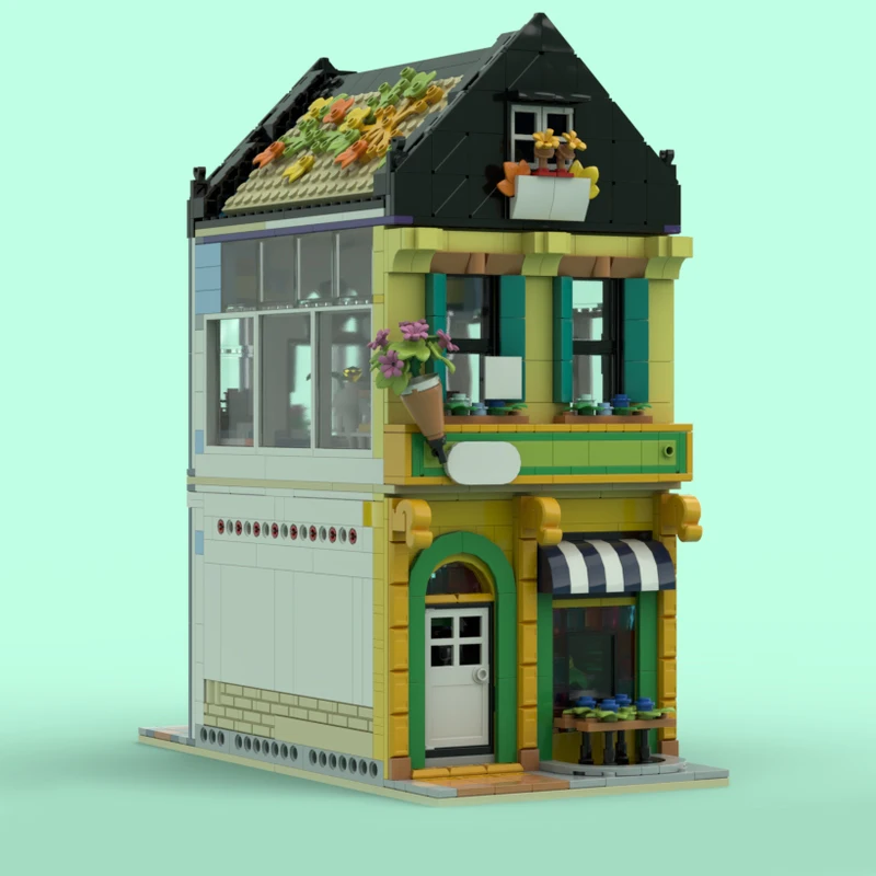 1639 Uds. Tienda de muebles clásicos de ingeniería urbana-diseño alternativo de conjunto 41732 MOC personalizar Modular DIY Festival juguete para regalo