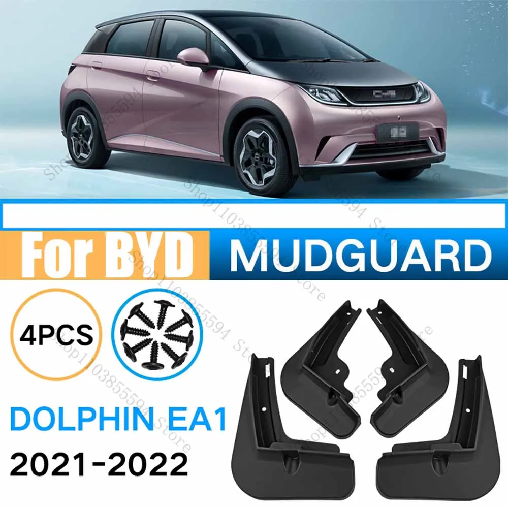 

4pcs Black Mud Flaps For BYD Dolphin EA1 Atto 2 2021 2022 2023Mudflaps Splash Guards Mud Flap Front Rear Mudguards Fender