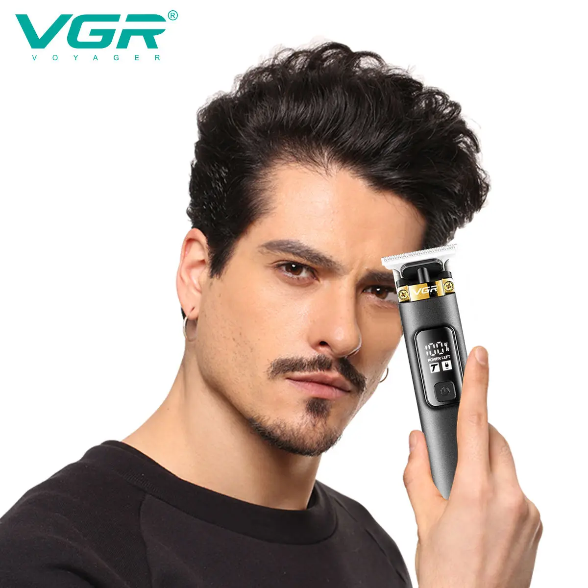 ماكينة قص الشعر VGR 985 رائجة البيع ماكينة تشذيب الشعر الاحترافية اللاسلكية المعدنية للرجال