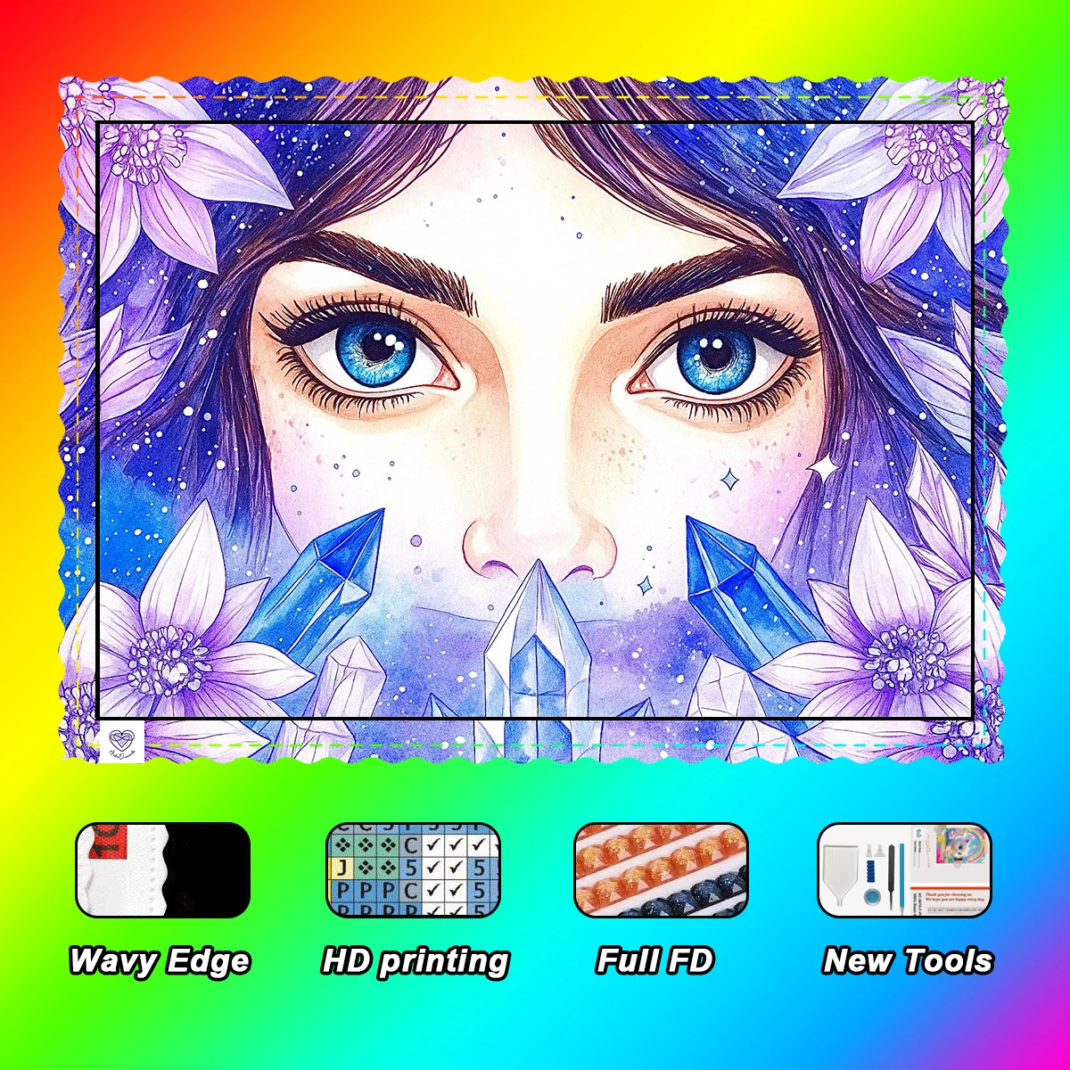 

【Andre Diamond Art】Девушка с персонажами мультфильмов, смола, ПОЛНЫЙ FD, ослепительно переплетенны. С флокированной тканью в качестве основания.