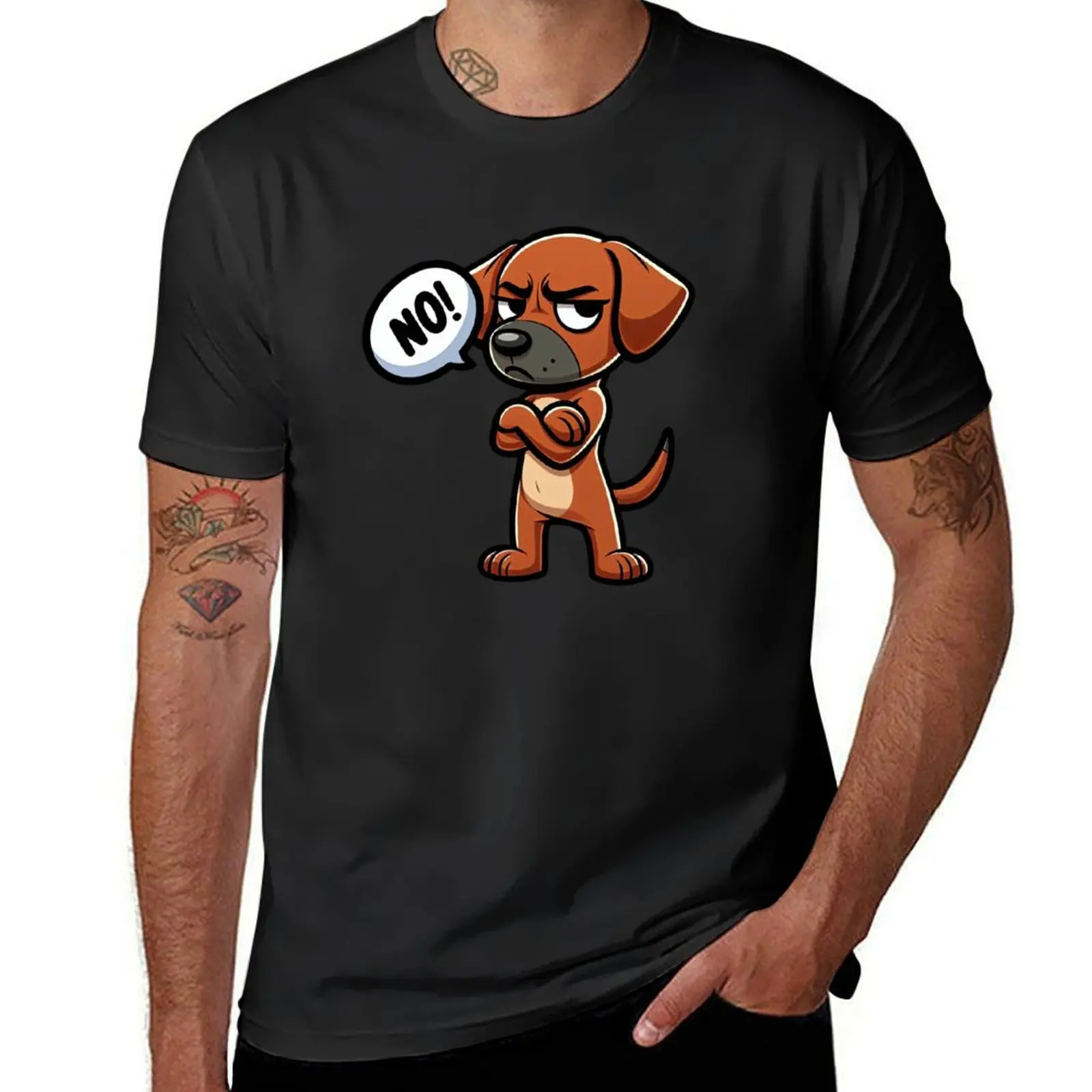 

Rhodesian Ridgeback Dog Stubborn T-Shirt summer clothes cute tops summer top plain white t shirts men