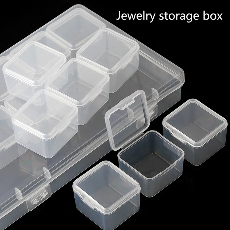 

1/6/9/15/30Grids DIY Diamond Jewelry Storage Box Grids Clear Nail Art Rhinestones Tools Beads Display Storage Case Organizer Box