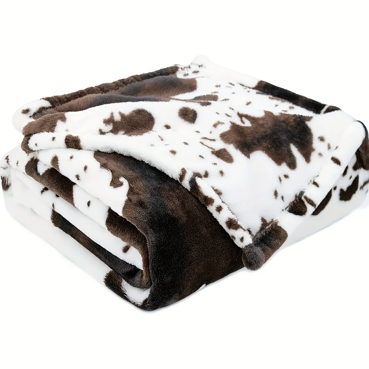 Cow Print Flannel Blanket Cozy Cow Blanket All-Season Soft Cozy Polyester Ideal Easter Gift