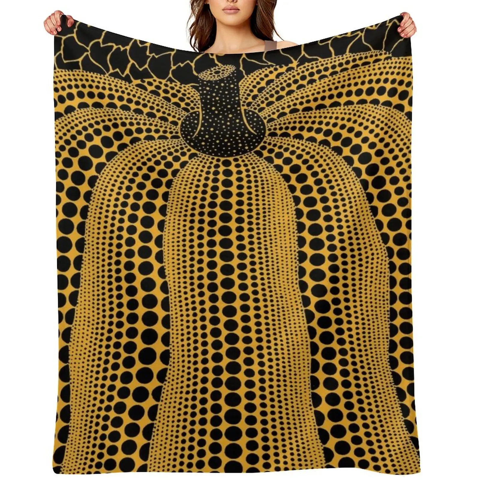 Yayoi Kusama Pumpkins Forever Throw Blanket Giant Sofa Blankets Sofas Of Decoration Bed covers Polar Blankets