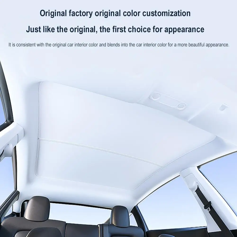 Suitable For Tesla Model Y3 Sunroof Sunshade Roof Split Sun Protection And Heat Insulation Ice Crystal Sunshade Upgrade Ice