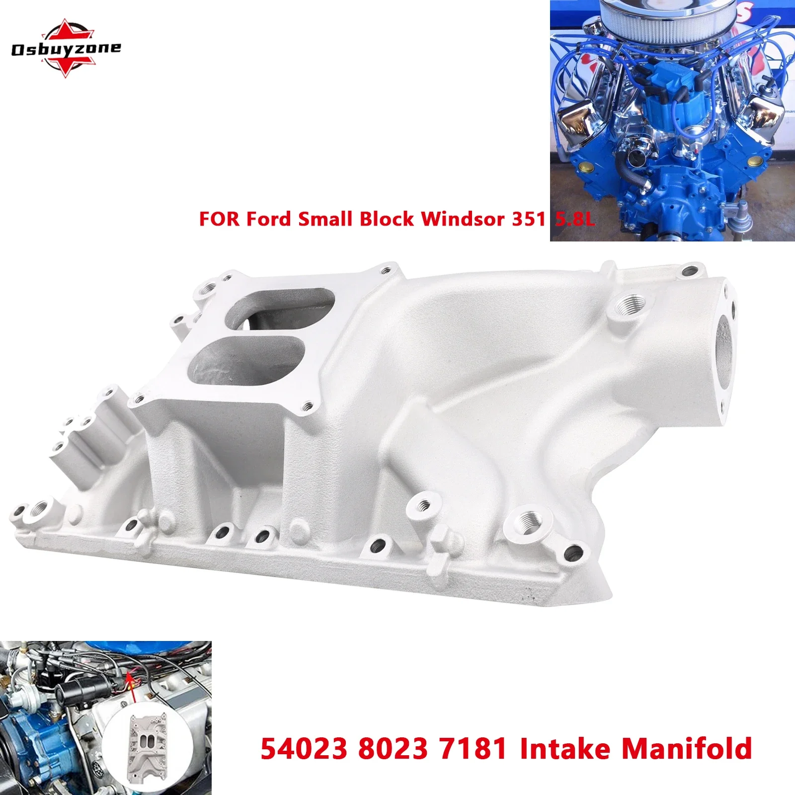 new Aluminum Dual Plane Intake Manifold SBF FOR Ford Small Block Windsor V8 5.8L 351W 1968-1997 Ford Mustang E F-Series Mercury