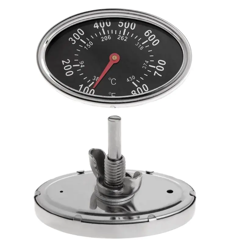 Professional Oval BBQ Thermo meter with for Butterfly Mother for Charcoal Grill Barbecue Temperature and Heat