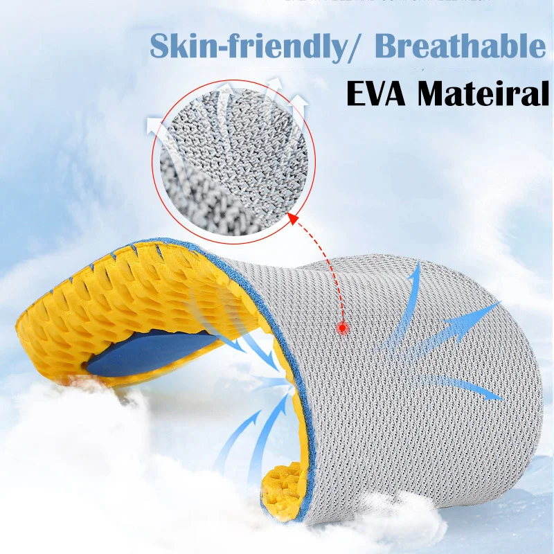 3D Honeycomb Insoles Orthopedic Memory Foam Sport Support Insert Feet Care Insoles Women Men Breathable Cushioned Running Insole