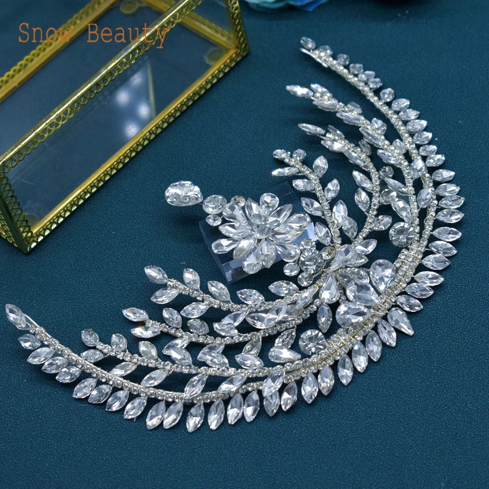 DZ009 Bohemian Wedding Forehead Headband Crystal Hair Accessories Bridal Headpiec Chain for Women Tiara Full Rhinestone Headwear