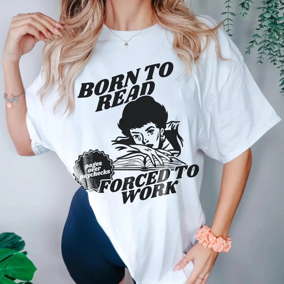 Born To Read Bookish Graphic Tees Female Short Sleeve Loose Cotton Casual Tops 2025 Summer New Book Lover's Smut T Shirts