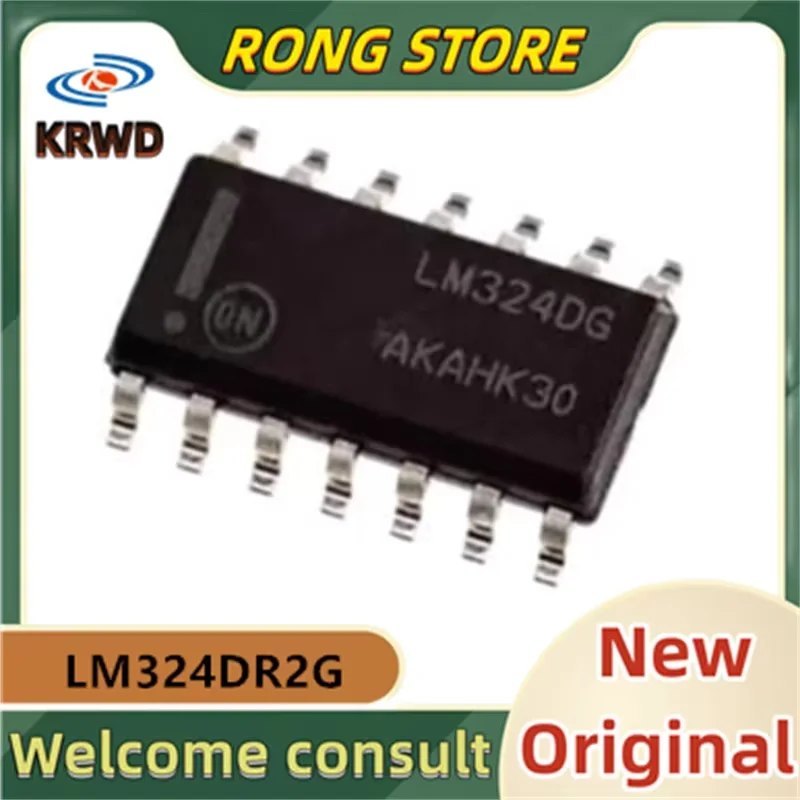 (30PCS)  LM324DG  New and Original Chip IC LM324DR2G LM324 SOP-14 Four-way operational amplifier