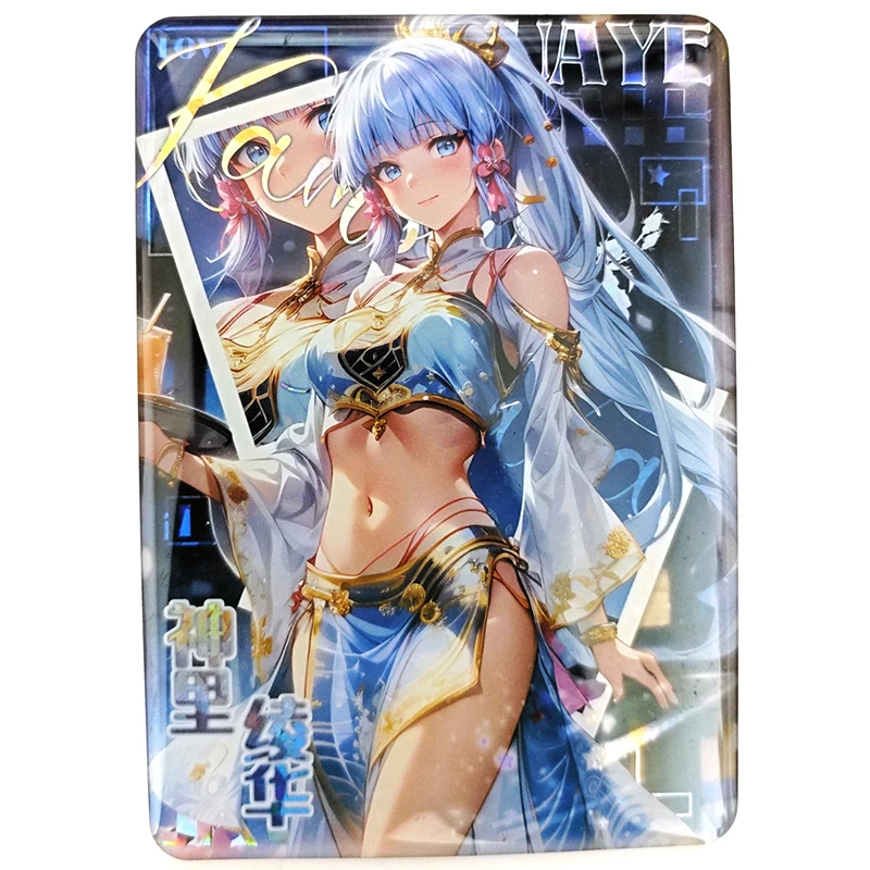 Dea storia Genshin Impact Anime Yae Miko Kamisato Ayaka personaggi dei cartoni animati collezione abbronzante flash card regalo di natale