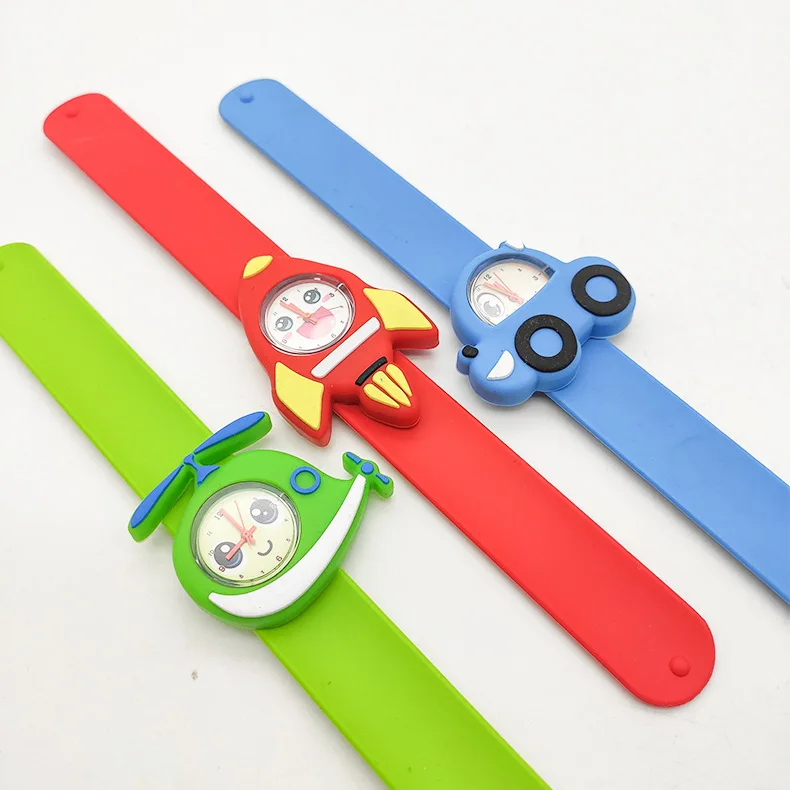 Relojes de dibujos animados para niños y niñas, pulsera de reloj para niños, tiempo de estudio, rompecabezas, juguete, regalo de cumpleaños para bebés, venta al por mayor, 10 piezas