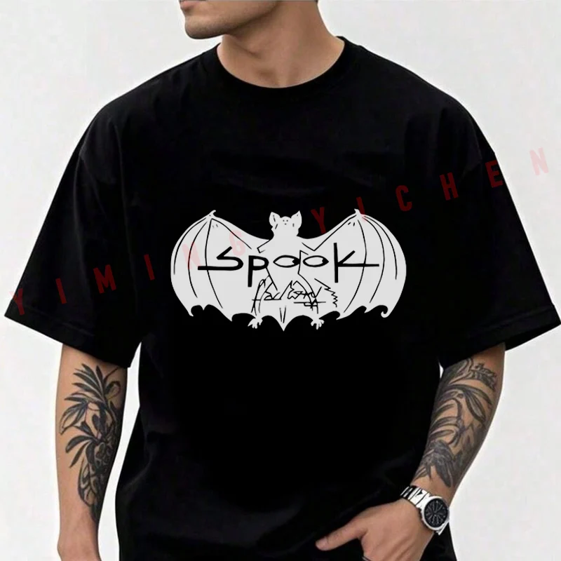 

Spook Graphic Motorcycle T-Shirt Men Cotton O-neck Short Sleeve TShirt Fashion Tops Tee