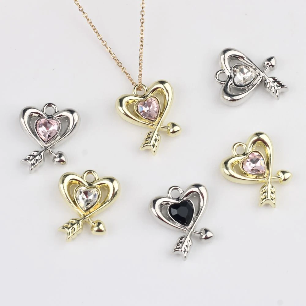 10pcs Cute Hollow Out Love Heart Pendant DIY Handmade Jewelry Making Accessories Earrings Necklace Bracelet Ornament Fashion