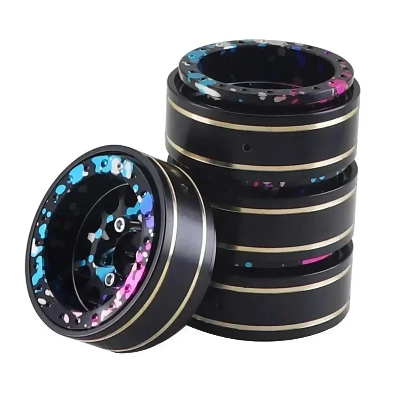 

Trxs Trx4m 1/24 Axial Scx24 Ax24 Fms Fcx24 26g Красочные алюминиевые + латунные колесные диски с бусинами 1,1 дюйма для 1/18 Rc Crawler Car