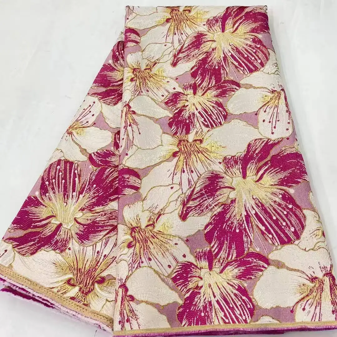 

Новое поступление, французская парчовая жаккардовая кружевная ткань 2025, высококачественная африканская кружевная ткань из органзы для свадебного вечернего платья, материал