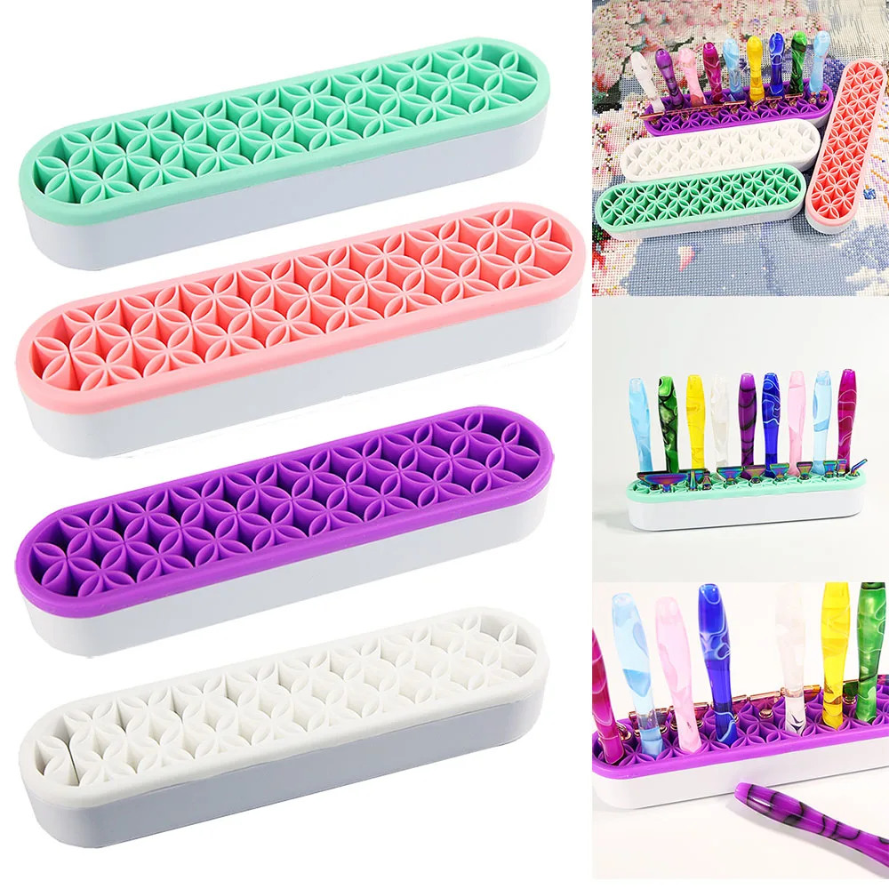 Multi-Purpose Desktop Organizers Silicone Cosmetic Storage Box 5D Diamond Painting Pen Holder Sewing Tool Desktop Storage Box