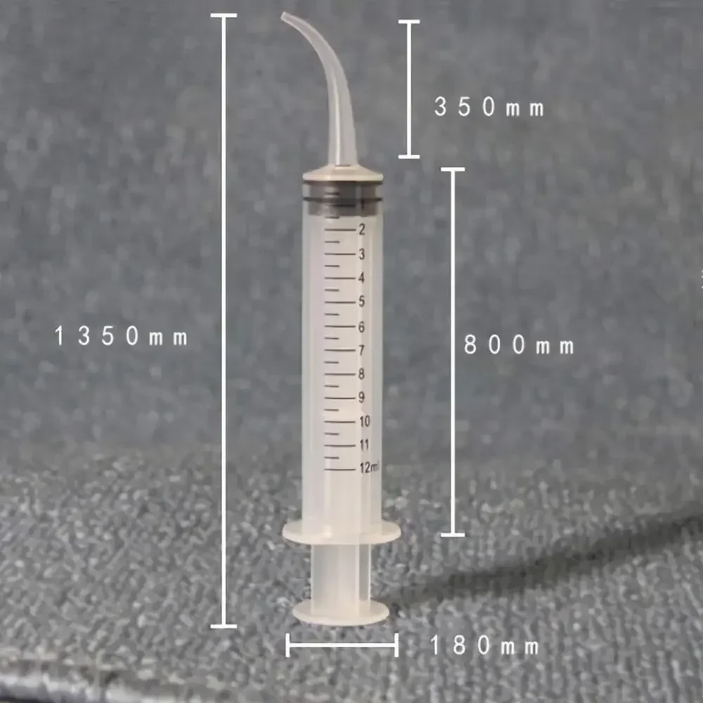 10 Pack Dental Syringe Disposable 12cc/ml Dental Irrigation Syringe with Curved Tip for Oral