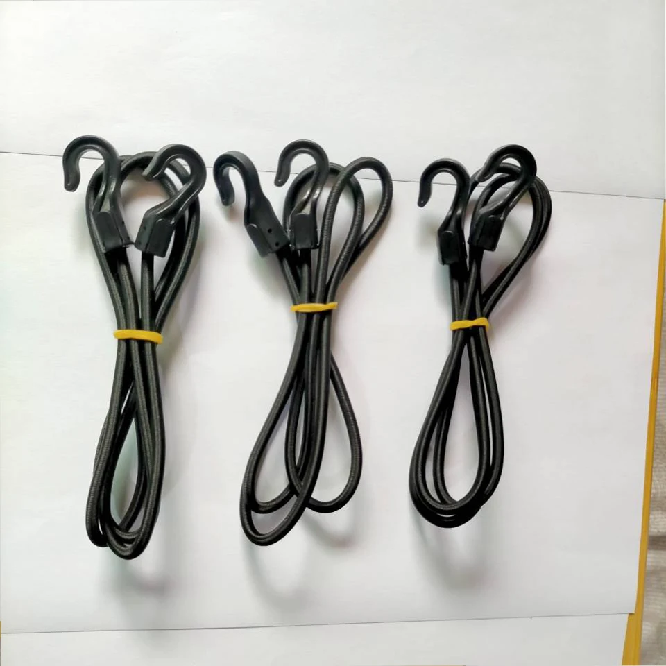 1m/1. 5m/2m Motorcycle Heavy Duty Elastic Bungee Shock Cord Strap Stretch Plastic Hook Elastic Round Rope Luggage Tent