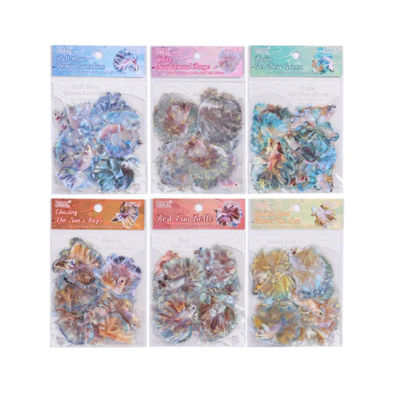 Mr. Paper, PET Shell Light Stickers, 6 styles, 30 sheets each, Dreamy Stickers, DIY Decorative Material Stickers