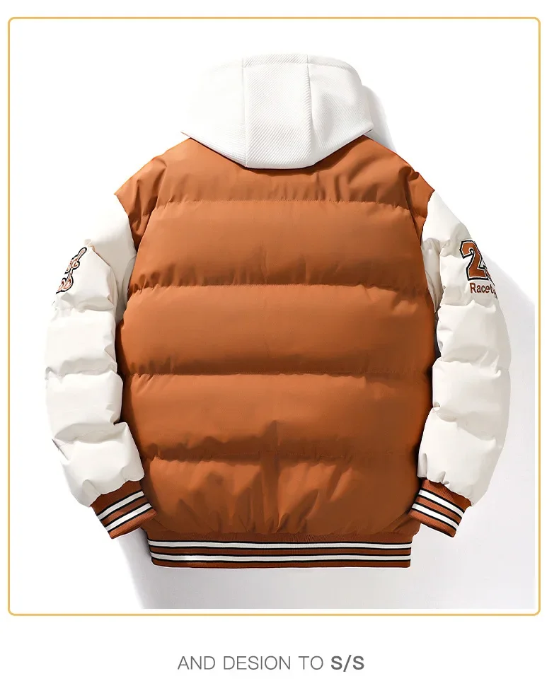 2023 Winter neue hochwertige Baumwolle gepolsterte Jacke Herren Damen große Straßen kleidung Baumwolle gepolsterte Jacke Herren mantel Kleidung – Detail 17
