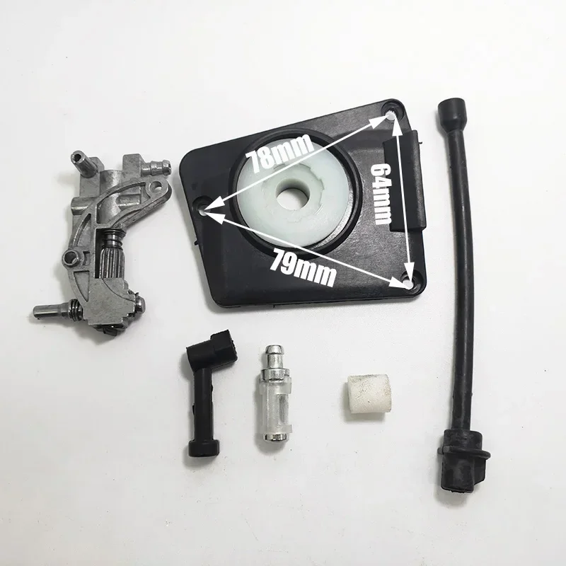 Oil Drive Pump Worm Gear Kit para motosserra chinês, Tampa Oil Filter Pipe, 4500 5800 45CC 52CC 58CC