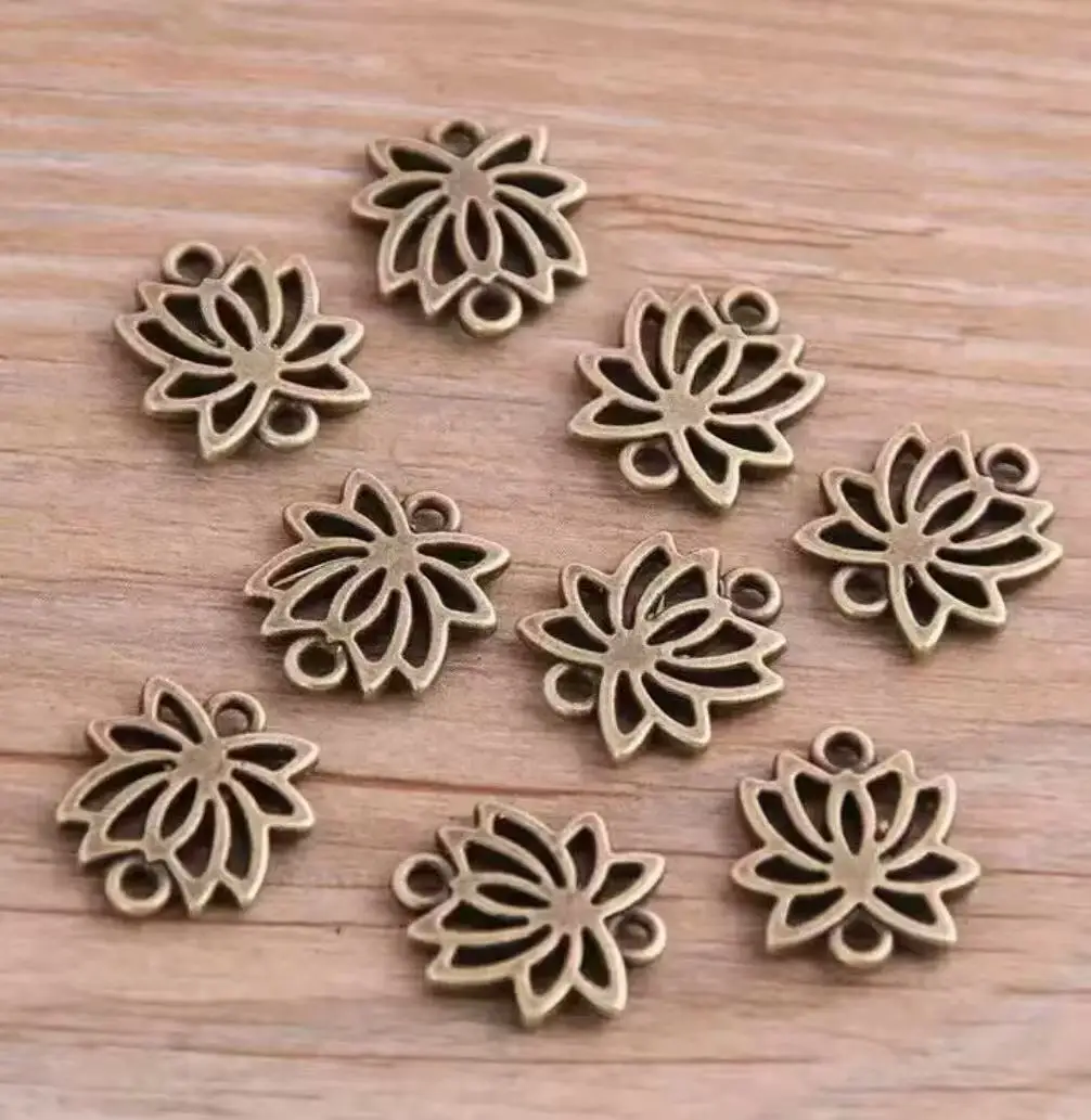 20pcs    16x14mm      flower connector for jewelry making      HWEF3705