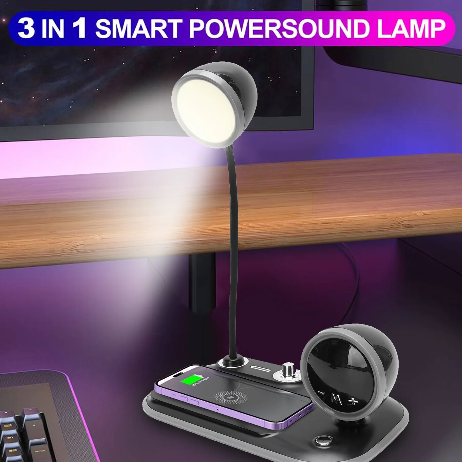 

Reading Lamp Phone Wireless Reading Lamp Wireless Desk Table Eye Caring Light Mobile Phone Fast Charging Dock