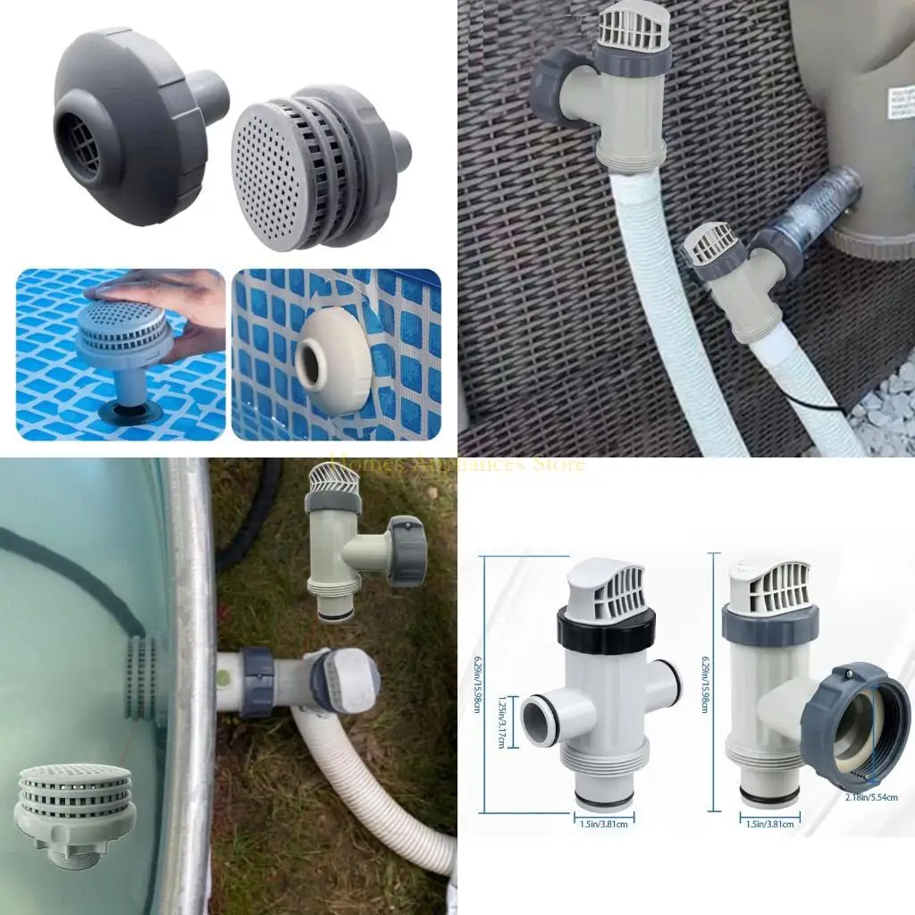 

D0AB Сверхмощные клапаны для бассейна в сборе и набор фильтров на выходе воды Пластиковая текстура Подходит для наземных Простая