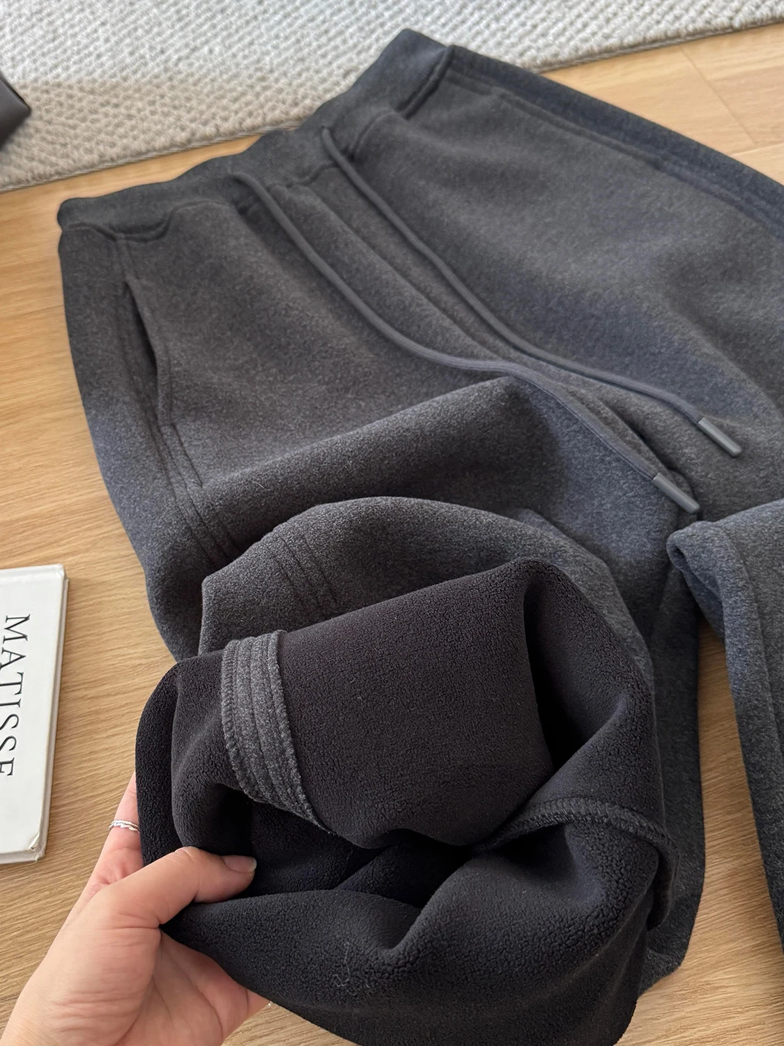 Losse broek met wijde pijpen, zachte draagcomfort, herfst-winter, nieuw binnen, casual, rechte pijp, hoge taille, elastische tailleband