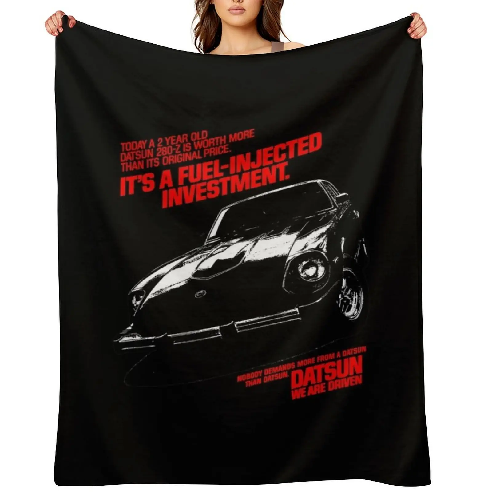 

DATSUN 280Z 280-Z Throw Blanket Soft Plaid valentine gift ideas Luxury Brand Retros Blankets