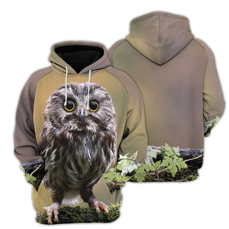 

New Winter 3D Cute Animals Goat Owl Panda Parrot Giraffe Printing Hoodies For Men Kids Fashion Funny Hooded Sweatshirts Clothing