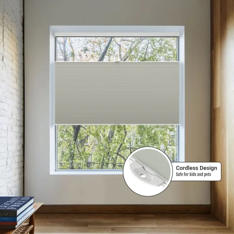 Custom Double Honeycomb Top Down Bottom Up Blinds Heat Insulate Child Safety Pleated Manual Cordless Cellular Shades For Window