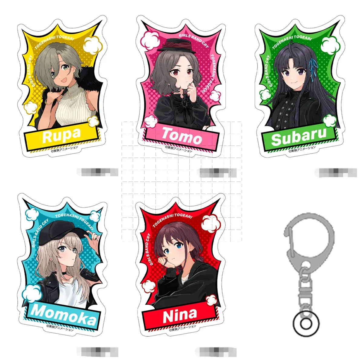 Game Nina Iseri Awa Rupa Ebizuka Momoka Kawaragi Keychain Doll Anime Acrylic Keyring Pendant for Gift