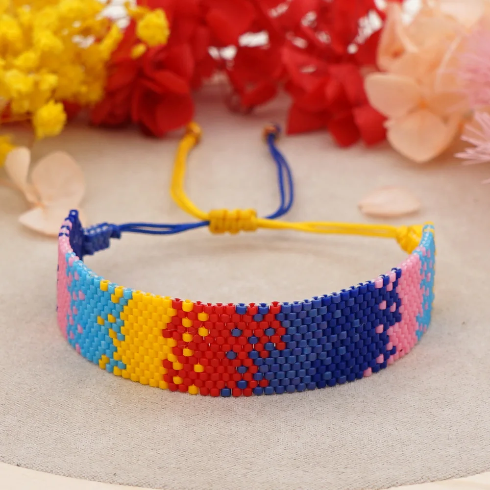 

Beaded bracelet Irregular Bohemia Adjustable Geometry "Colorful" Hand-woven female Trend Simple Creativity Rice bead bracelet