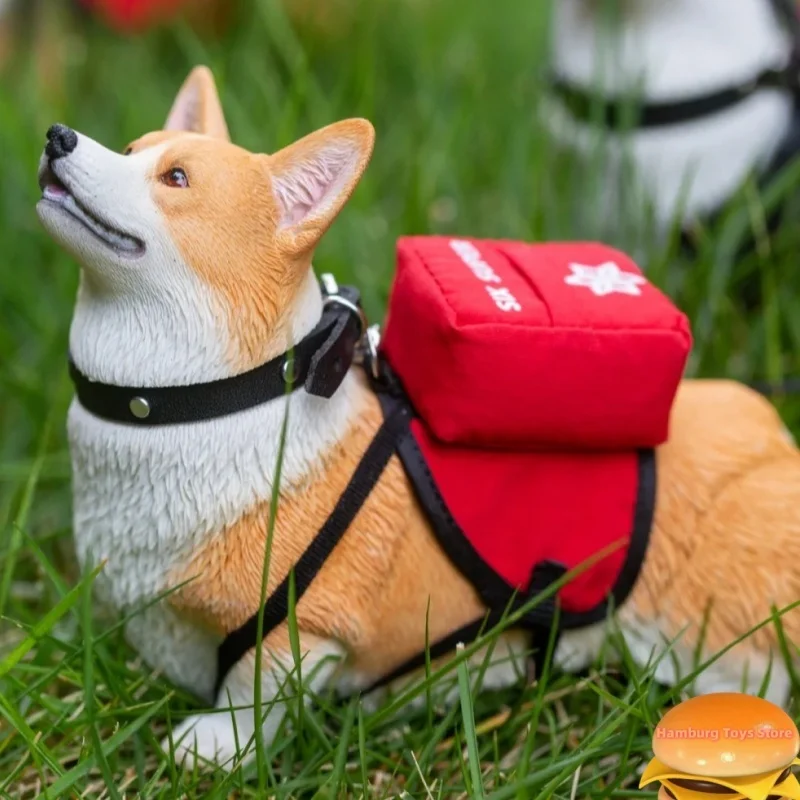 

JXK 1/6 Sitting Corgi Model Spot Dog Toy Delicate and Realistic Dog Hobbiess Simulation Little Dog Desktop Ornament Toy Figures
