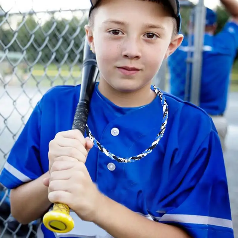 Collana di corda per Baseball collana intrecciata multiuso fatta a mano collana da 18 pollici delicata sulla pelle collana di corda morbida per atleti