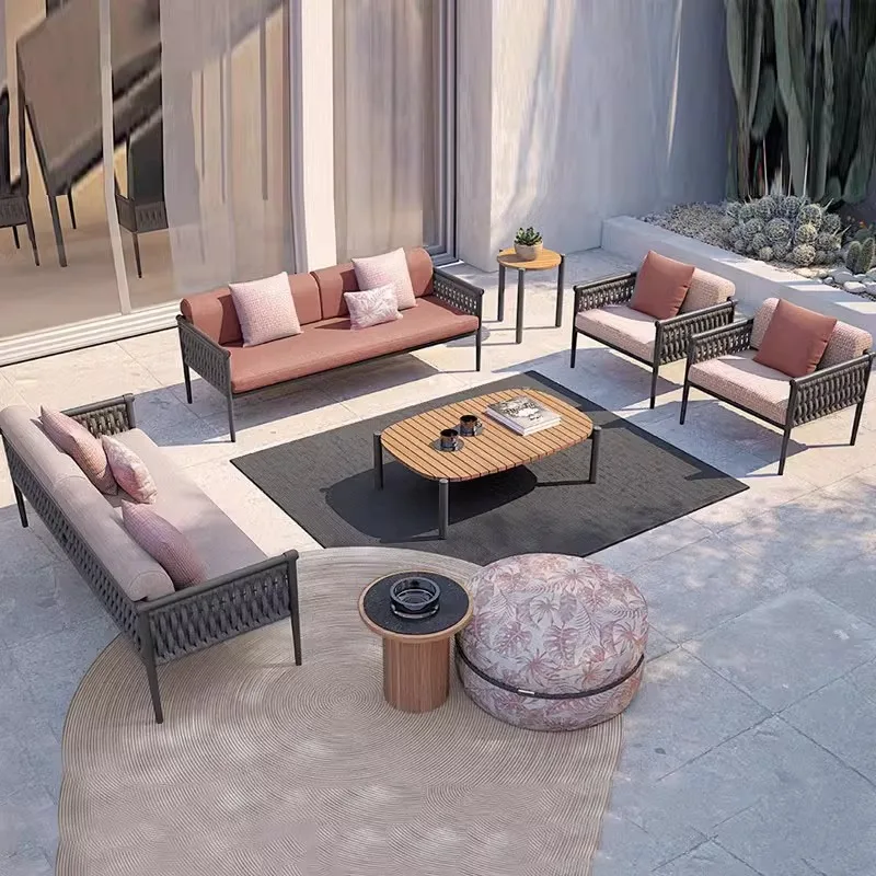 

Outdoor rattan sofa chair, balcony home, back chair