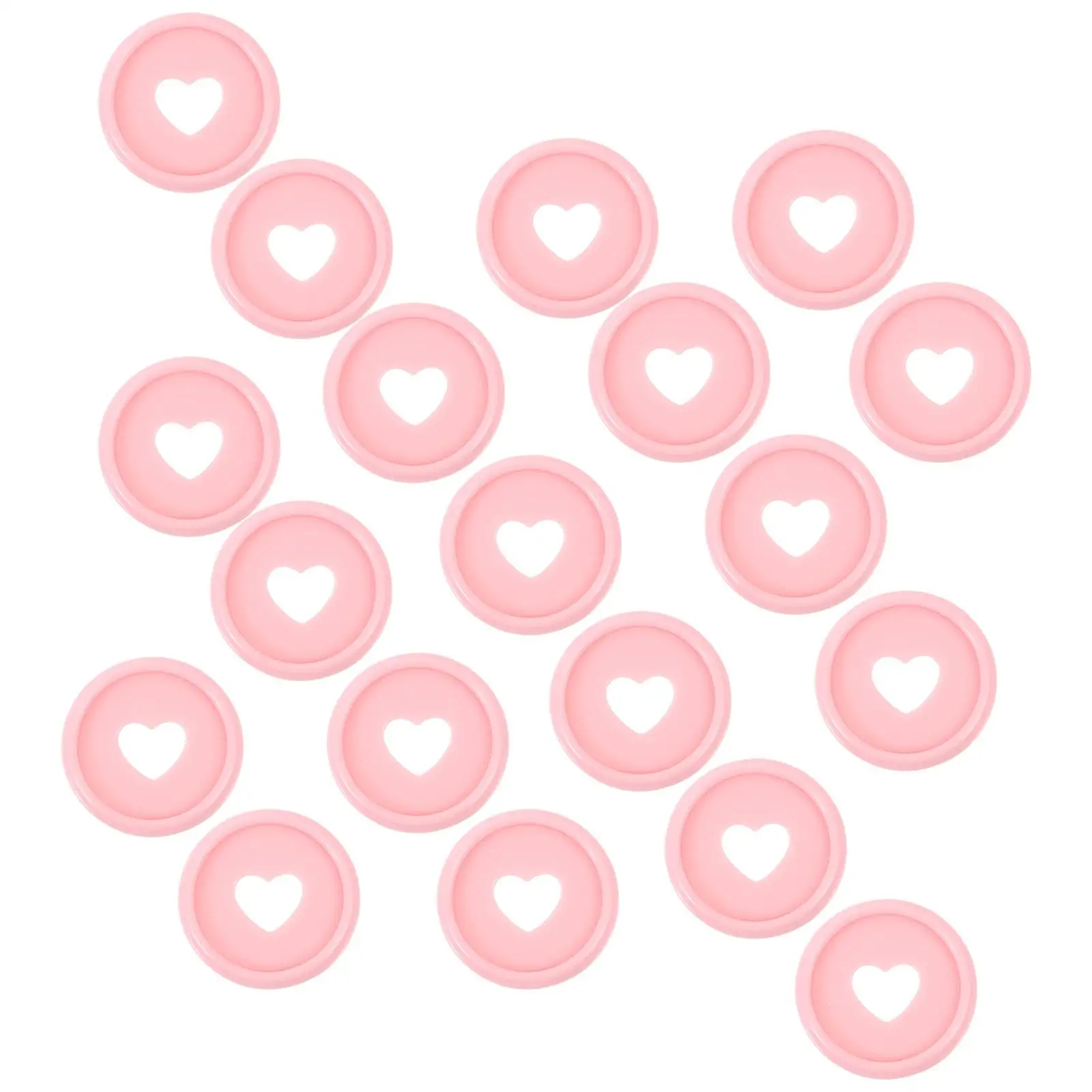 50 Pcs Love Mushroom Hole Binding Buckle Loose-leaf Discs Notebook Binders Notebooks Office Accessory Pink Round