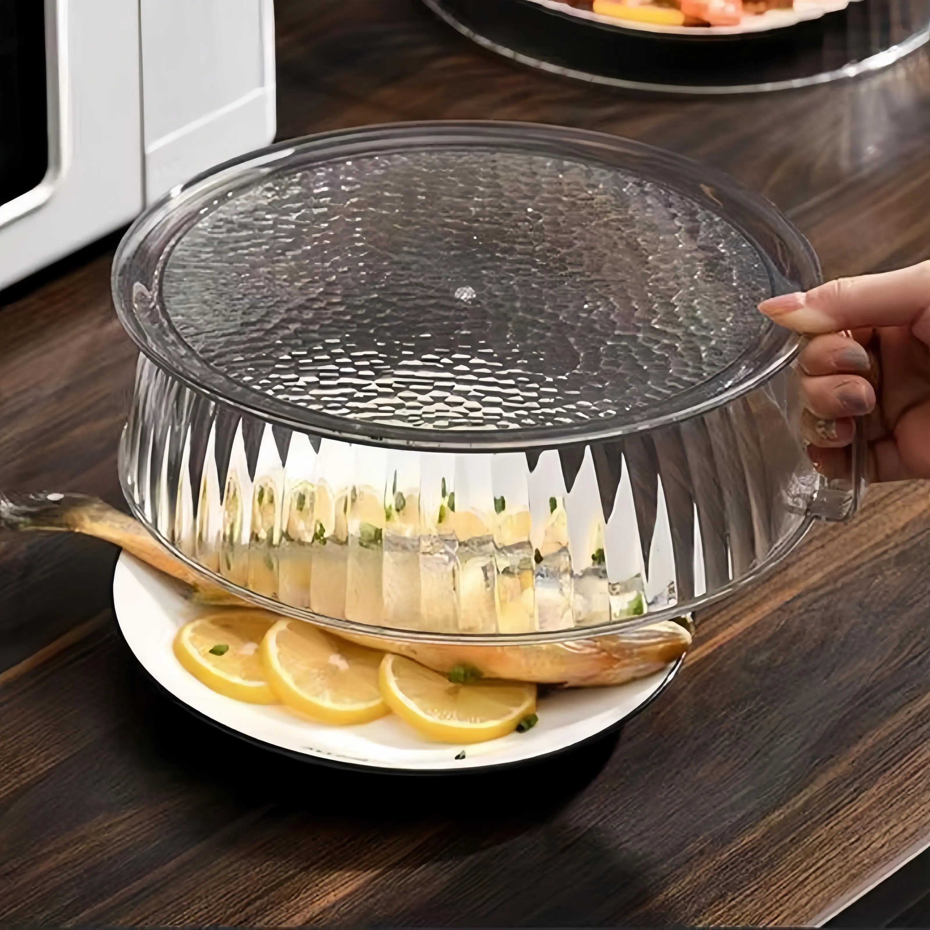 Food Plates Covers Microwave-Safe Plastic Food Cover House Dish Cover Splash & Oil Proof  Heat-Resistant Cover Kitchen Tools