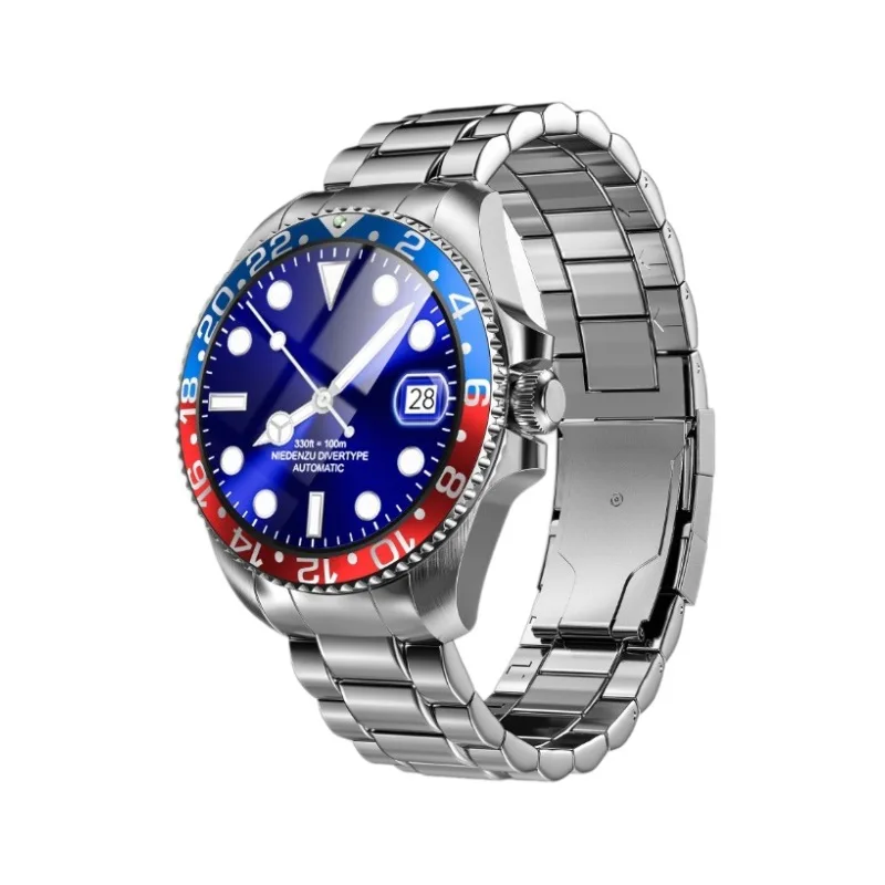 Трансграничные hotR1Сумные часы Bluetooth Вызов Сердечный ритм Кислород в крови Зеленый Submariner Внешний вид Мужские спортивные часы на открытом воздухе