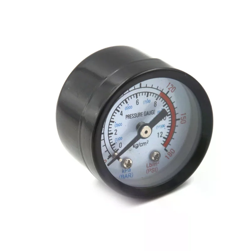 10mm Thread Gas Air Pump Parts Pressure Gauge Compressor Manometer 0-12BAR 0-180PSI