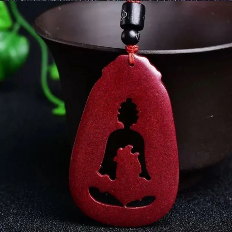 Vermilion Buddha in The Heart, Male and Female Pendant, Invisible Buddha Necklace, Lucky Transfer, Safe Enlightenment Pendant