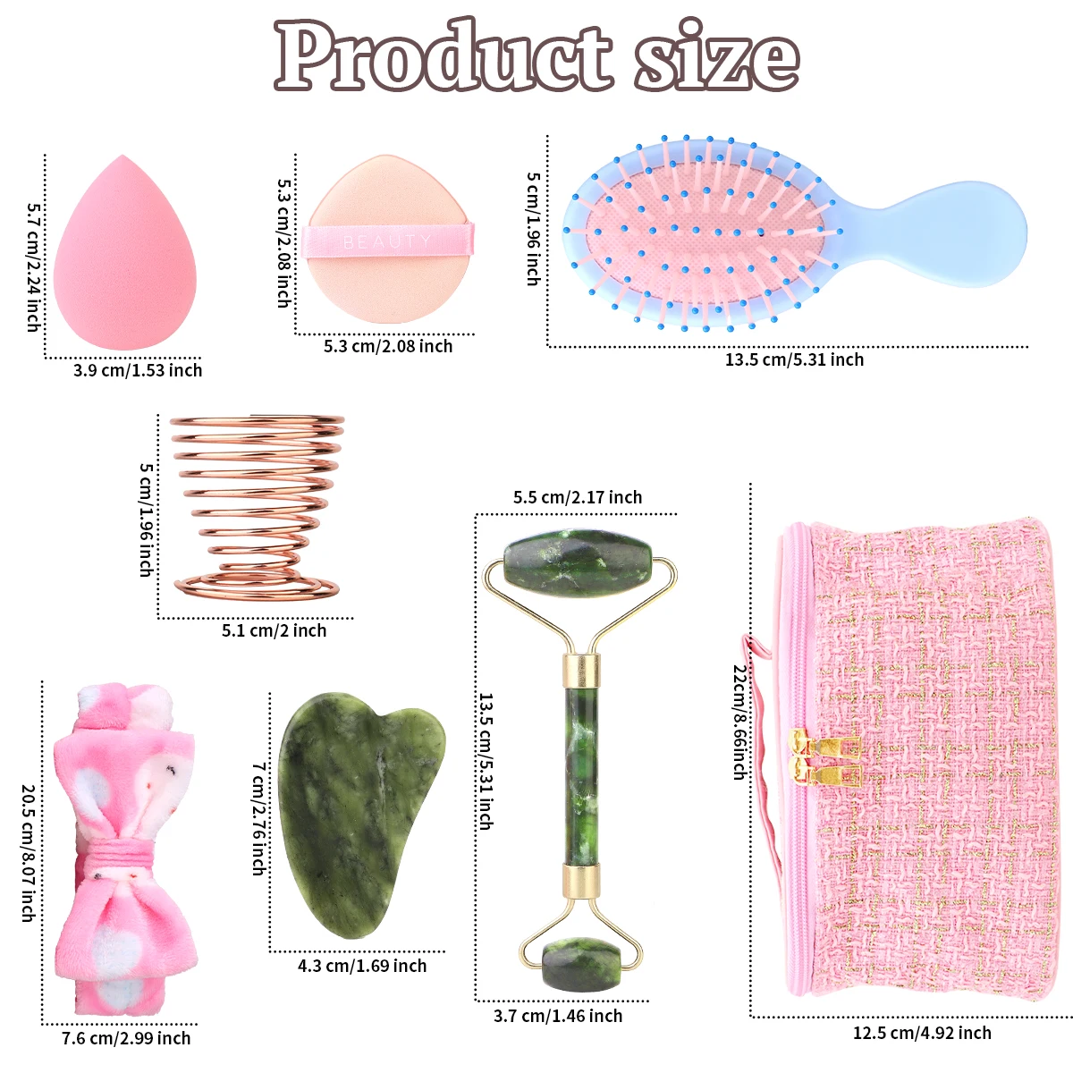 مجموعة نفخة التدليك مكونة من 10 قطع، أداة التدليك لرفع المنتفخة المدمجة يمكن رطبة وجافة، وسهلة الحمل، ومناسبة لمحبي التجميل.
