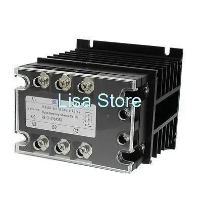 

Control 90-280VAC Load 380VAC 25A SSR Solid State Relay w Heat Sink Mygaa