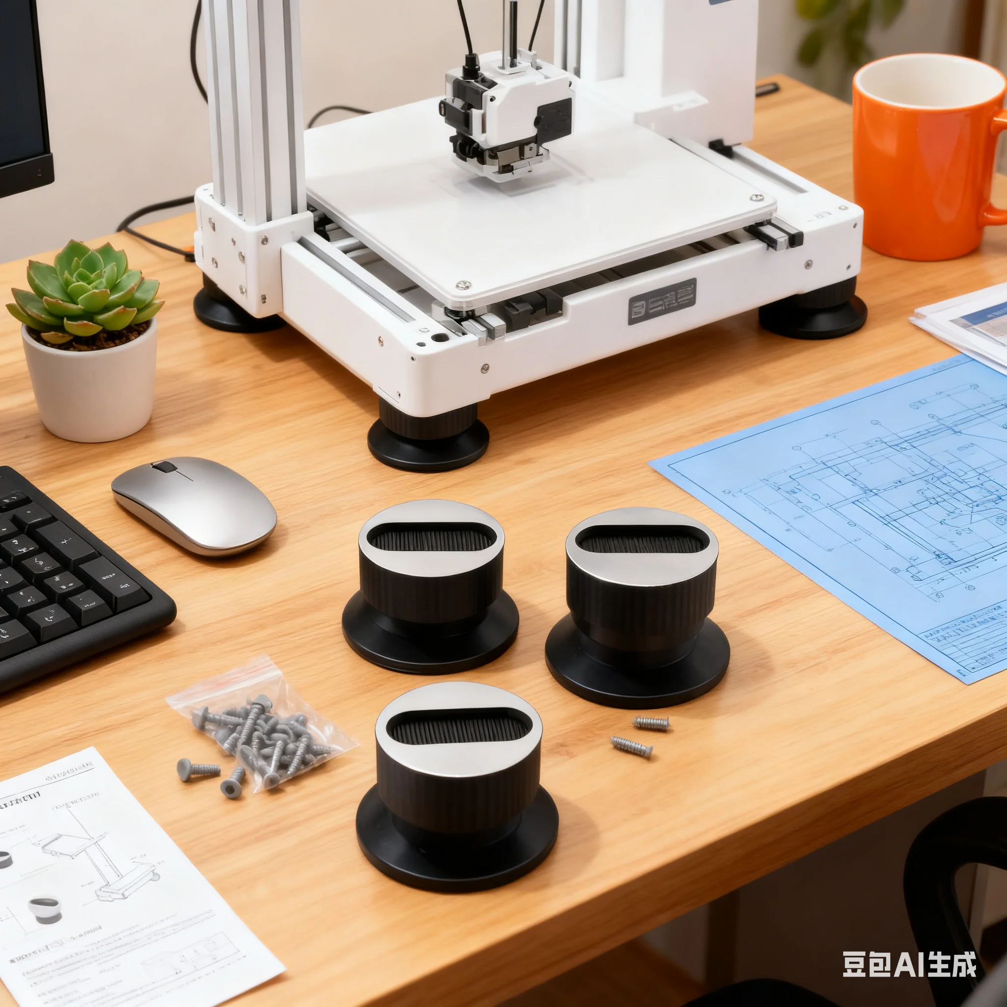 

4 Anti Vibration Feet For A1 Series Anti Vibration Feet Kit Anti-Slip Shock Absorbing Pad For 3D Printer Parts Reduces Vibration